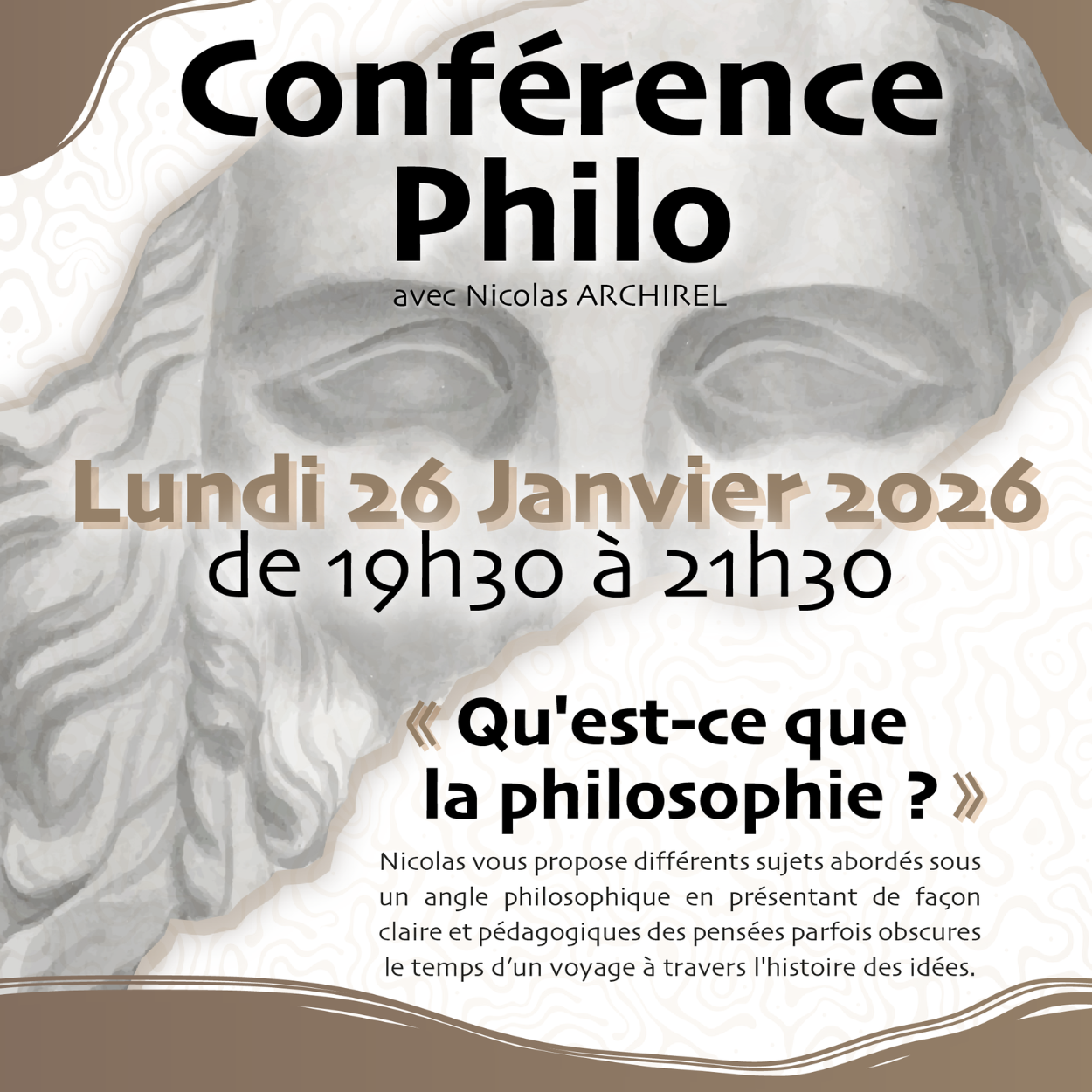 Lundi 26 Janvier à 19h30